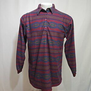 Vintage 1990's REI Fleece Sweater Adult Size XL 1/4 Snap Tribal Aztec Made in US
